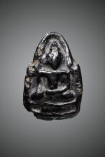 พระผงดำจินดามณี หลวงปู่อิ่ม วัดหัวเขา พิมพ์มารวิชัย จ.สุพรรณบุรี 